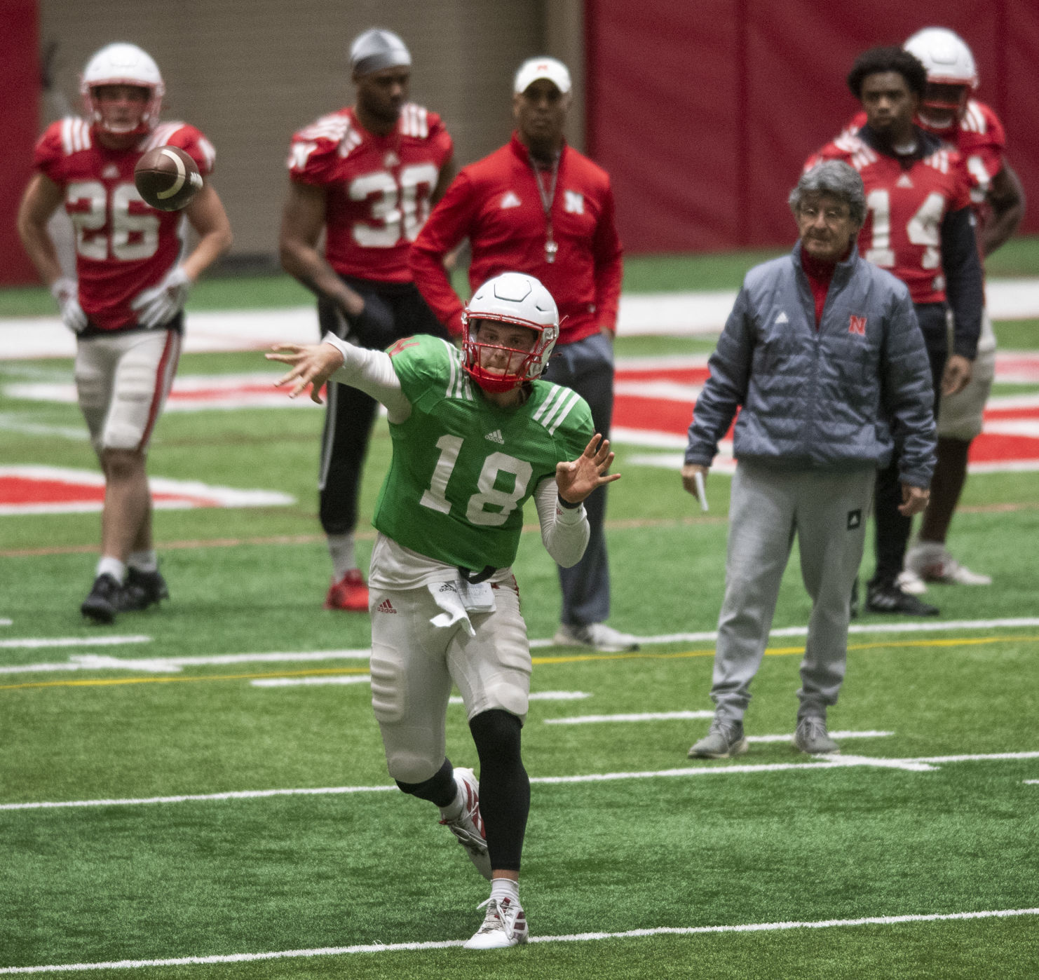 Nebraska football practice, 4.7